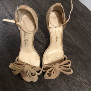 Club Monaco Open-Toe Nude Heels